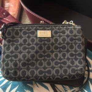 Coach Black Monogram Wrislet